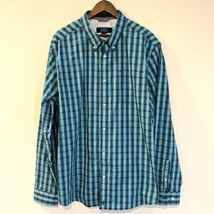 Cody James Core Western Shirt Mens XL Blue Button Down Long Sleeve Plaid NWOT